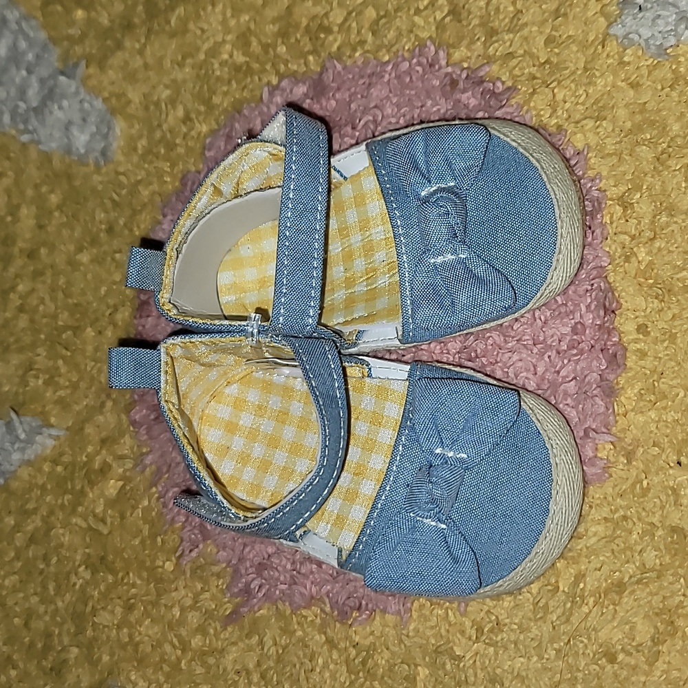 HB crib shoes lil marry janes soft bow chambre nwot S1